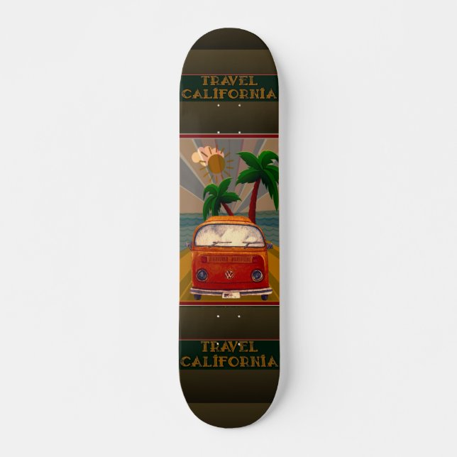 Poster: Skateboard de Viajes de California (Anverso )