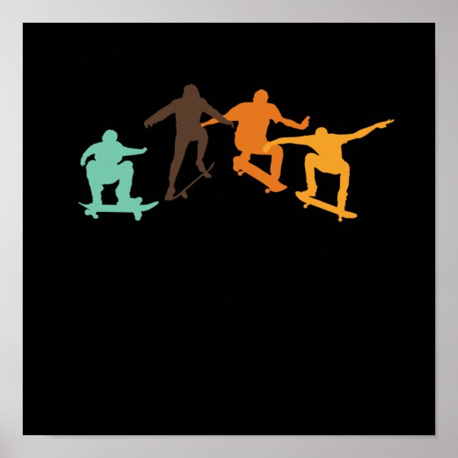 Póster Skateboard Skateboard Retro Skateboard Skateboard  (Frente)
