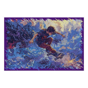 Póster Skateboard Surfing - Skateboarder