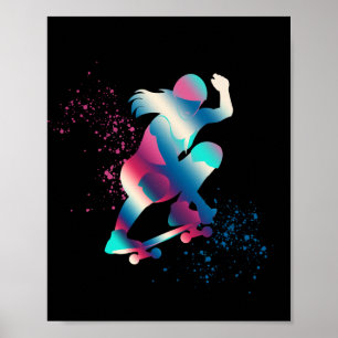 Póster Skateboarder femenino