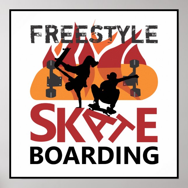 Póster Skateboarding de estilo libre (Frente)