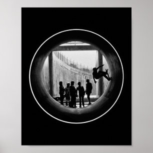 Póster Skateboarding en la tubería de Mt. Ldy