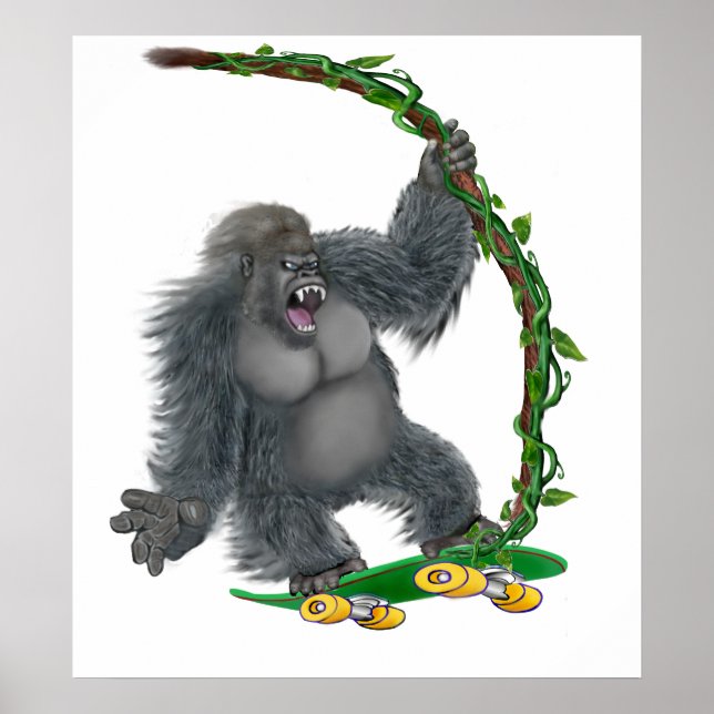 PÓSTER SKATEBORD GORILLA (Frente)