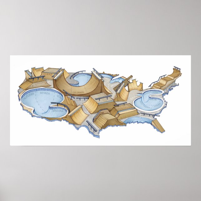 Póster SkatePark EE.UU. (Frente)