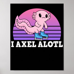 Póster Skater I Axel Alotl Hielo Skyline Axolotl