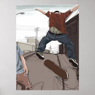Póster Skaters en el Poster de la calle