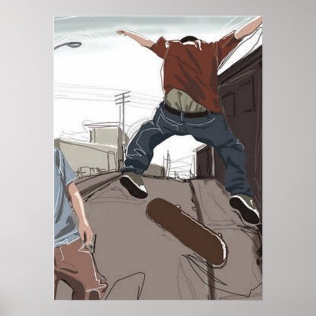 Póster Skaters en el Poster de la calle (Frente)