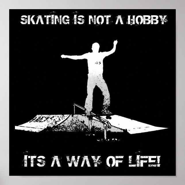 PÓSTER SKATING IS NOT A HOBBY (Frente)