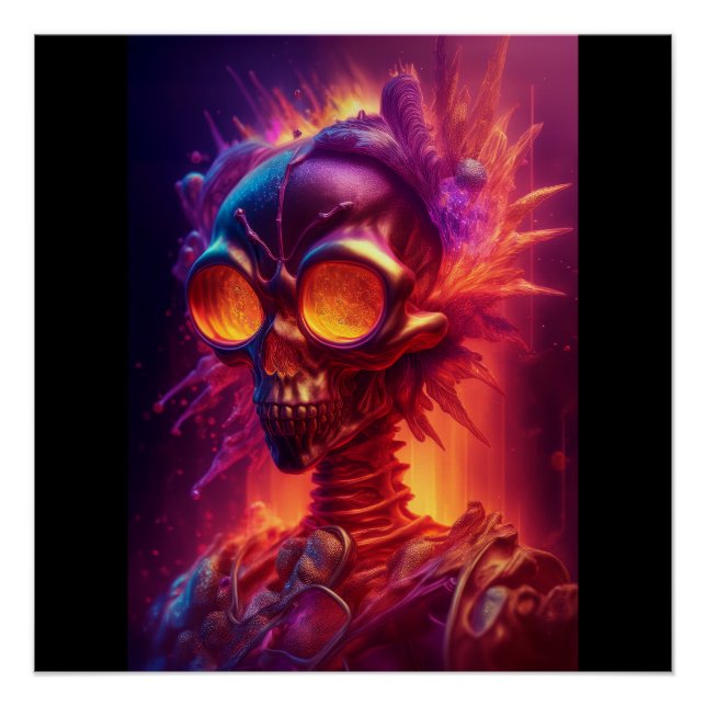 Póster Skeleto Zombie (Anverso)
