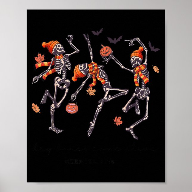Póster Skeleton Bible Verse Dry Bones Come Alive Christia (Frente)