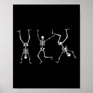 Póster Skeleton Dance Challenge Halloween Scary Skeleton