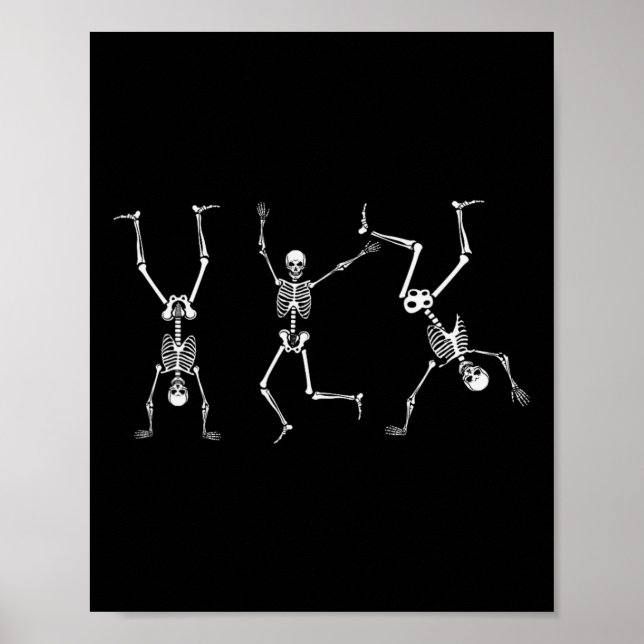 Póster Skeleton Dance Challenge Halloween Scary Skeleton (Frente)
