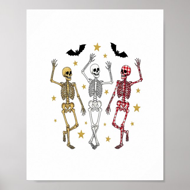 Póster Skeleton Dancing Halloween (Frente)