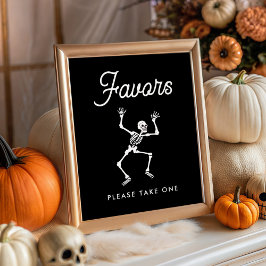 Póster Skeleton de la danza fantasmal favorece al Rótulo
