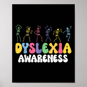 Póster Skeleton Dislexia Sensibilización Dislexia Salud M