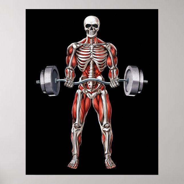 Póster Skeleton Fitness Workout (Frente)