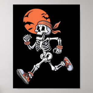 Póster Skeleton Funny Halloween Costume Hombres Mujeres N