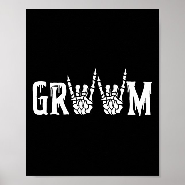 Póster Skeleton Groom Boda se acaba de casar con Spooky H (Frente)