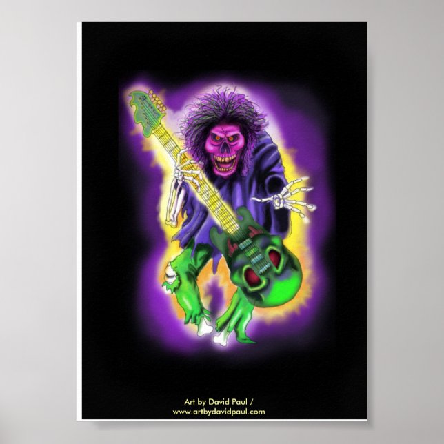 Póster Skeleton Guitar Player (Frente)