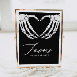 Póster Skeleton Halloween Baby Shower favorece al Rótulo