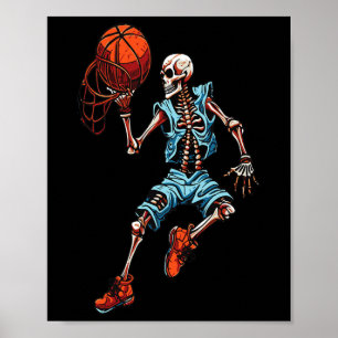 Póster Skeleton Halloween Espeluznante traje de cráneo Du