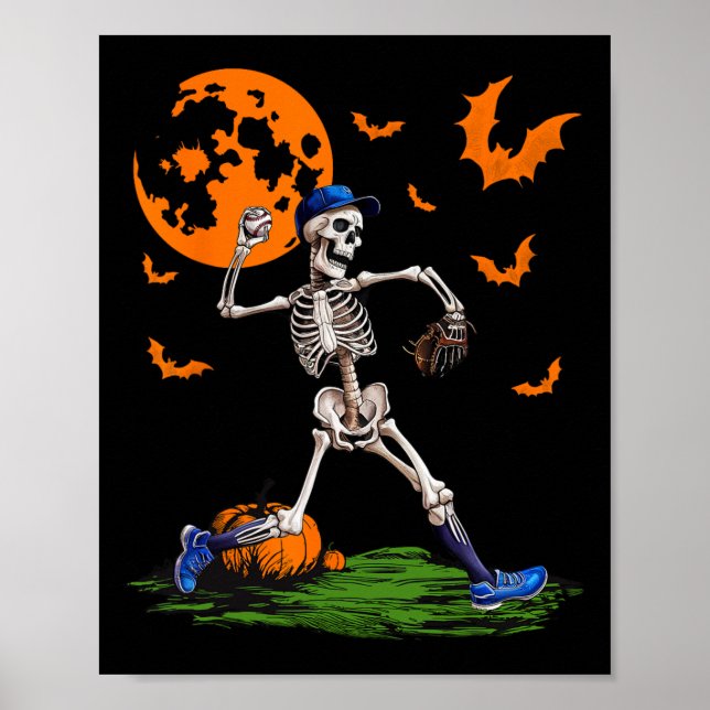 Póster Skeleton Halloween Halloween Hombres Temporada de  (Frente)