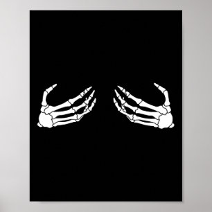 Póster Skeleton Hand Bret Funny Halloween Costume Spome