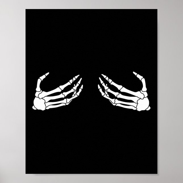 Póster Skeleton Hand Bret Funny Halloween Costume Spome (Frente)