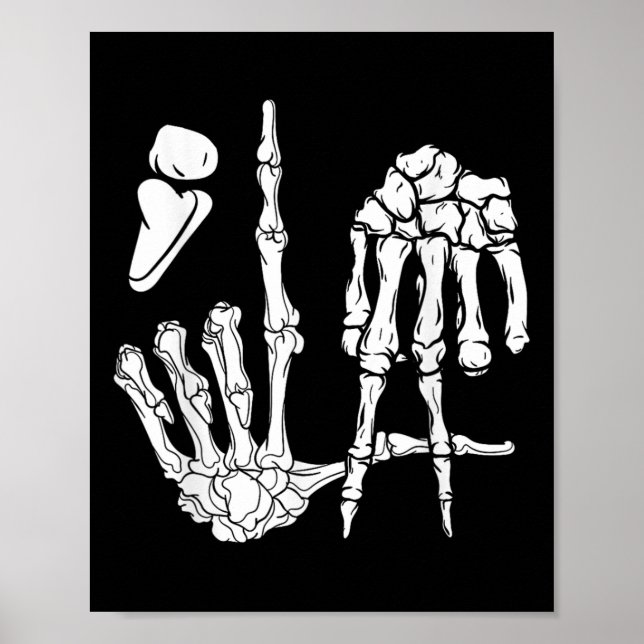 Póster Skeleton Hand Comma La Puntuación Kamala Harris (Frente)