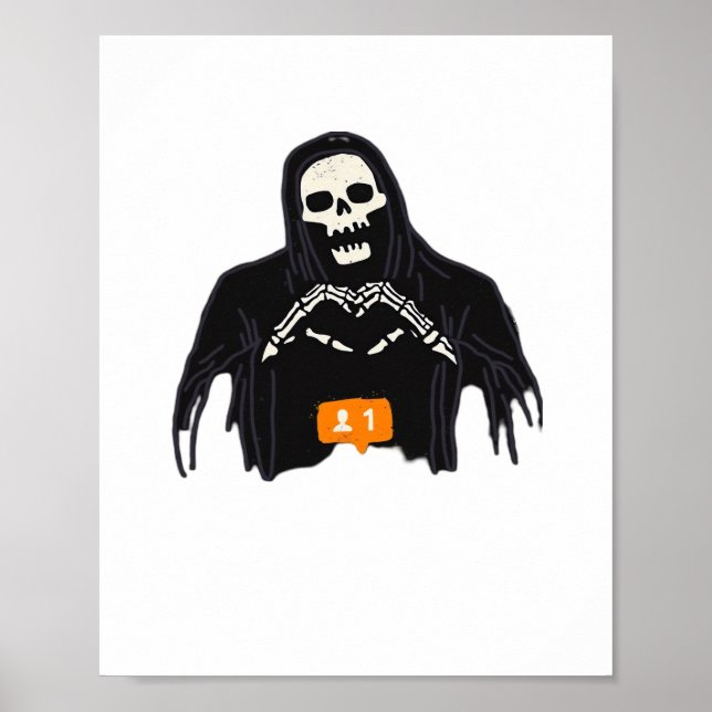 Póster Skeleton Hand Hearlower Classic (Frente)