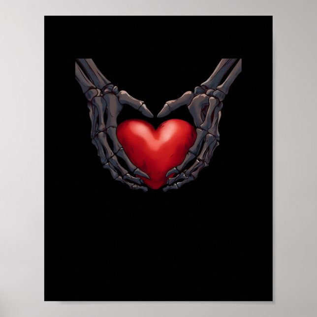 Póster Skeleton Hand Heart (Frente)