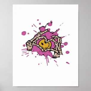 Póster Skeleton Hand Heart Show Classic