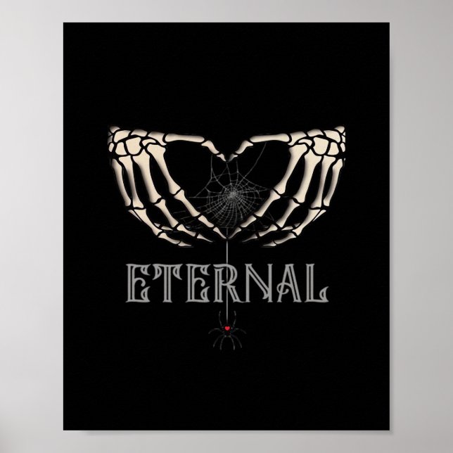 Póster Skeleton Hands Heart Classic (Frente)