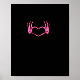 Póster Skeleton Heart Hands Classic
