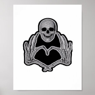 Póster Skeleton Heart Hands Classic
