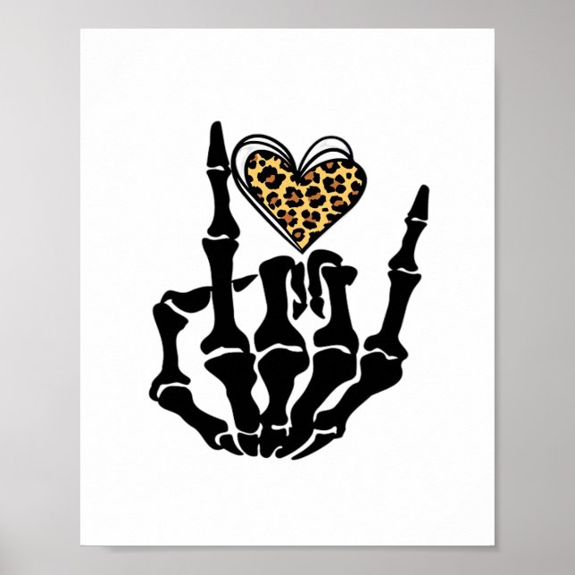 Póster Skeleton Heart Hands Classic (Frente)