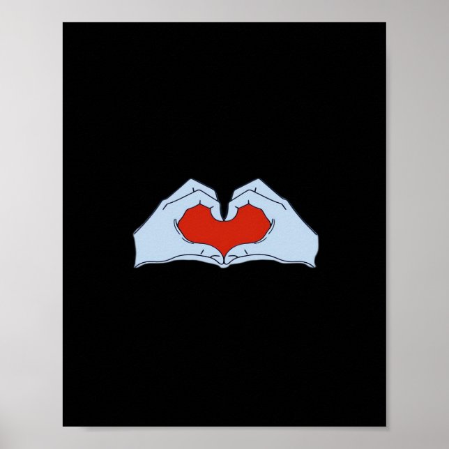 Póster Skeleton Heart Hands Classic & Basic Halloween (Frente)