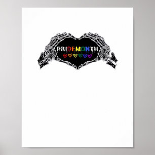 Póster Skeleton Heart Hands LGBTQIA