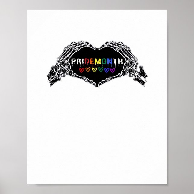 Póster Skeleton Heart Hands LGBTQIA (Frente)