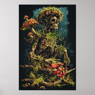 Póster Skeleton hongo