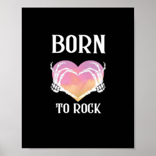 Póster Skeleton Manos Corazón Gráfico Para Clásico