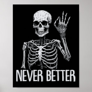 Póster Skeleton nunca mejor conjunto de cráneos de Hallow