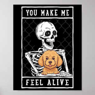 Póster Skeleton que sientas que Halloween me viva