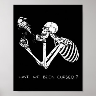 Póster Skeleton retro Disfraces de Halloween Diversión Cr