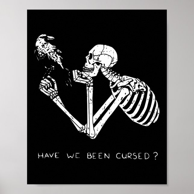 Póster Skeleton retro Disfraces de Halloween Diversión Cr (Frente)