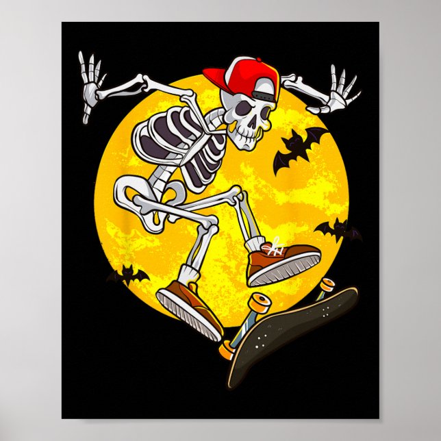 Póster Skeleton Skeleton Funny Halloween Disstume (Frente)