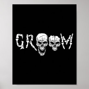 Póster - Skeleton Skull Halloween Boda Bachelet