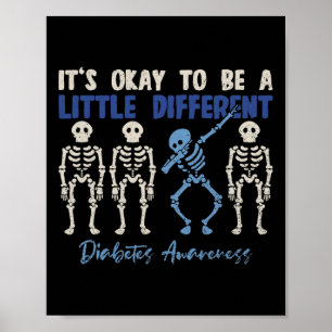 Póster Skeleton T1D Diabetes Awareness Warrier Cl