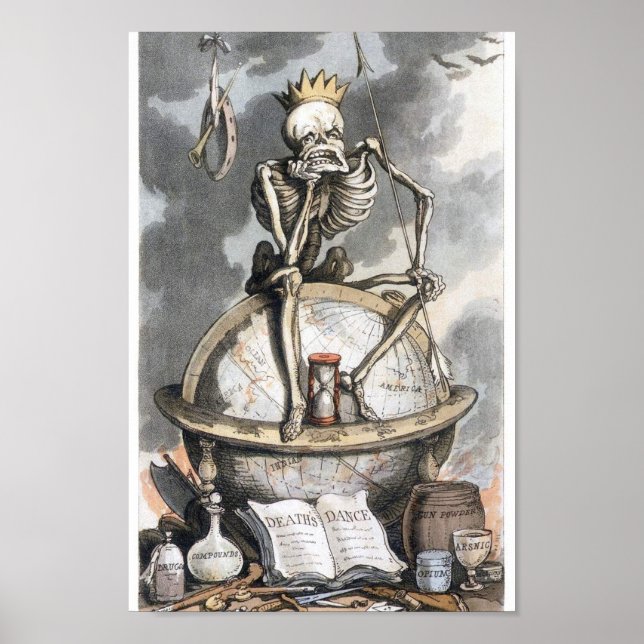 Póster Skeleton vintage (Frente)