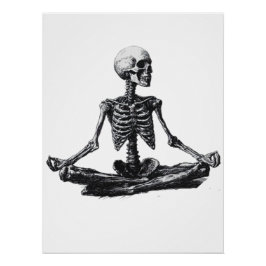 Póster Skeleton Yoga